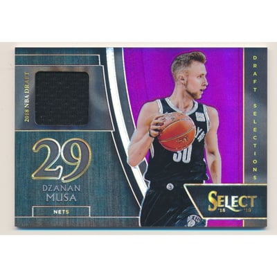 2018-19 Select Draft Selections Memorabilia Prizms Purple #9 Dzanan Musa