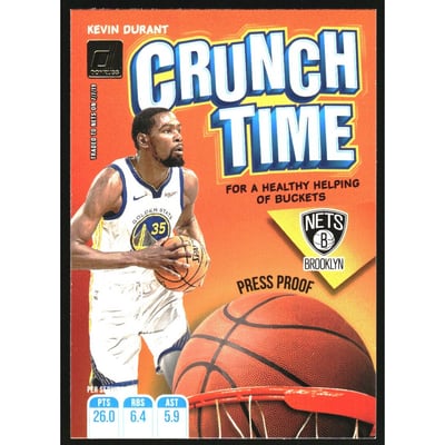 2019-20 Donruss Crunch Time Press Proof #8 Kevin Durant