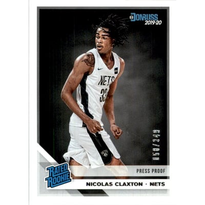 2019-20 Donruss Press Proof Silver #229 Nicolas Claxton RR