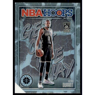 2019-20 Hoops Premium Stock Get Out the Way Holo #9 Kevin Durant