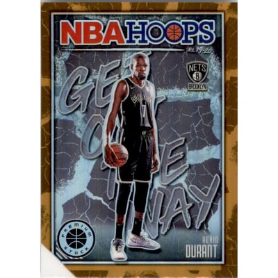 2019-20 Hoops Premium Stock Get Out the Way Orange #9 Kevin Durant