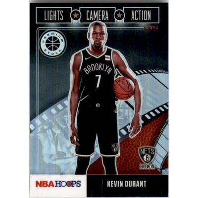2019-20 Hoops Premium Stock Lights Camera Action Holo #1 Kevin Durant
