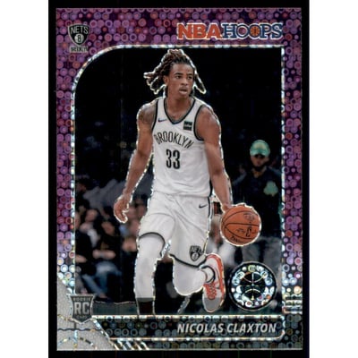 2019-20 Hoops Premium Stock Prizms Purple Disco #241 Nicolas Claxton