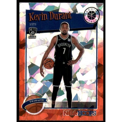 2019-20 Hoops Premium Stock Prizms Red Cracked Ice #284 Kevin Durant