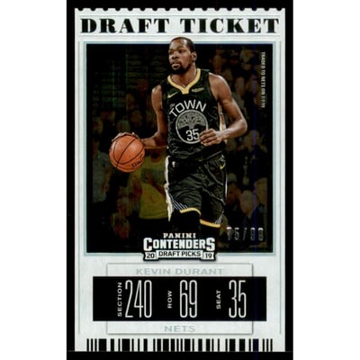 2019-20 Panini Contenders Draft Picks Variations Draft Ticket #28 Kevin Durant