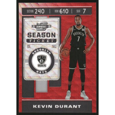 2019-20 Panini Contenders Optic Red Wave #72 Kevin Durant