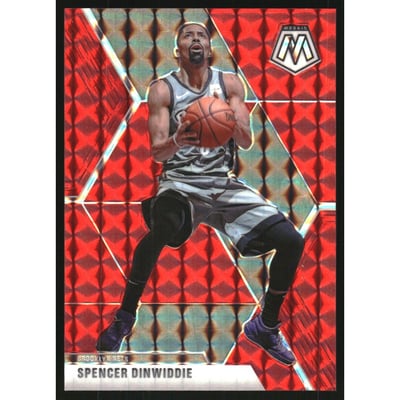 2019-20 Panini Mosaic Mosaic Choice Red Fusion #41 Spencer Dinwiddie
