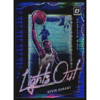 2020-21 Donruss Optic Lights Out Blue Pulsar #8 Kevin Durant