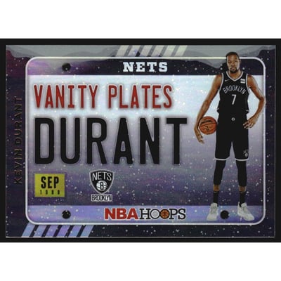 2020-21 Hoops Vanity Plates Winter Holo #14 Kevin Durant