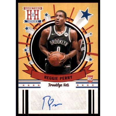 2020-21 Panini Chronicles Hometown Heroes Rookie Autographs Red #5 Reggie Perry