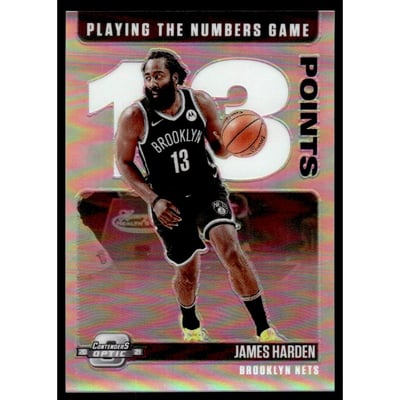 2020-21 Panini Contenders Optic Playing the Numbers Game #25 James Harden