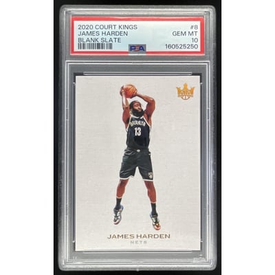 2020-21 Panini Court Kings Blank Slate #8 James Harden PSA 10