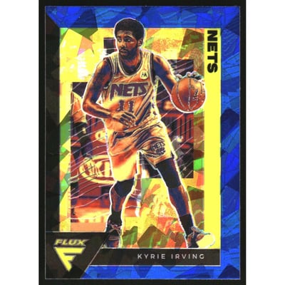 2020-21 Panini Flux Blue Cracked Ice #15 Kyrie Irving