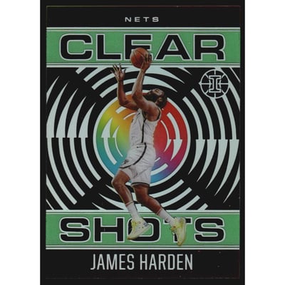 2020-21 Panini Illusions Clear Shots Emerald #11 James Harden