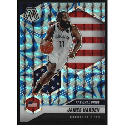 2020-21 Panini Mosaic Mosaic Reactive Blue #256 James Harden