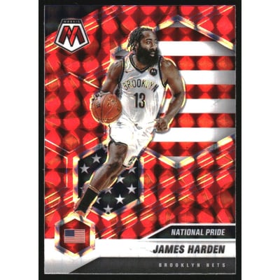 2020-21 Panini Mosaic Mosaic Reactive Red #256 James Harden
