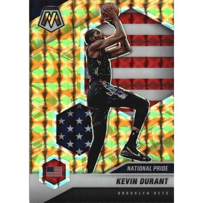 2020-21 Panini Mosaic Mosaic Reactive Yellow #248 Kevin Durant
