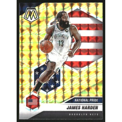 2020-21 Panini Mosaic Mosaic Reactive Yellow #256 James Harden