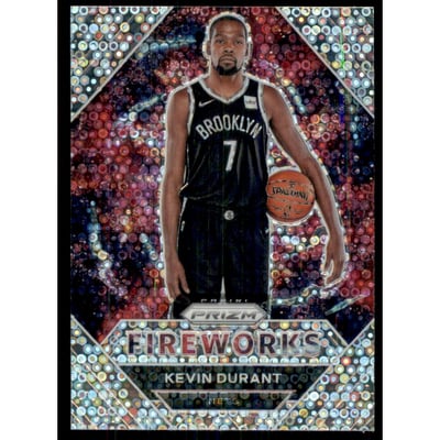 2020-21 Panini Prizm Fireworks Fast Break #19 Kevin Durant