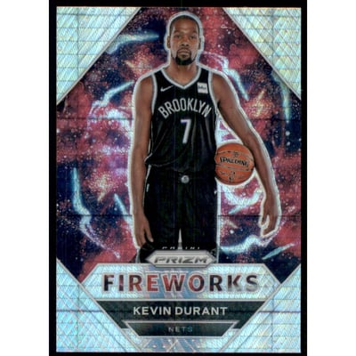 2020-21 Panini Prizm Fireworks Prizms Hyper #19 Kevin Durant