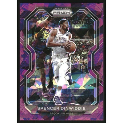 2020-21 Panini Prizm Prizms Purple Ice #12 Spencer Dinwiddie