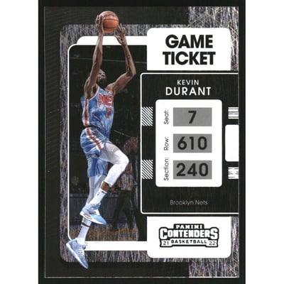 2021-22 Panini Contenders Game Ticket Anniversary #84 Kevin Durant