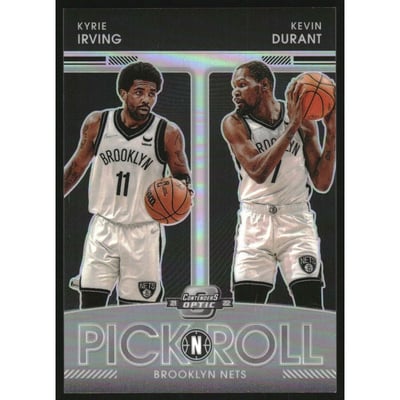 2021-22 Panini Contenders Optic Pick n Roll #8 Kevin Durant/Kyrie Irving
