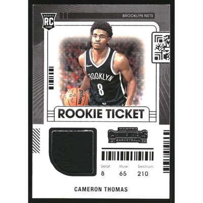 2021-22 Panini Contenders Rookie Ticket Swatches #27 Cameron Thomas