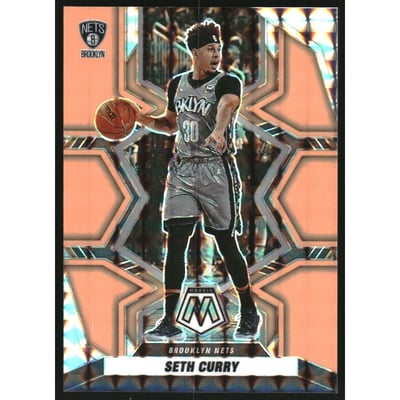 2021-22 Panini Mosaic Mosaic Orange Fluorescent #26 Seth Curry