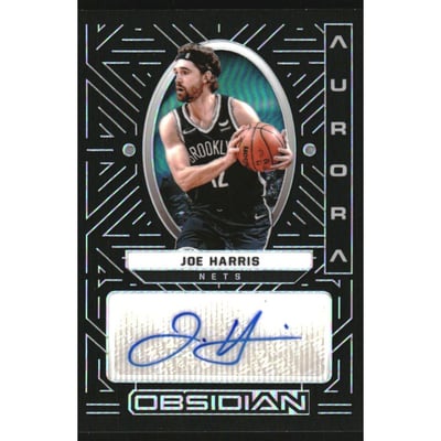 2021-22 Panini Obsidian Aurora Autographs #43 Joe Harris/149