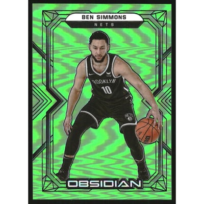 2021-22 Panini Obsidian Electric Etch Green Flood #44 Ben Simmons