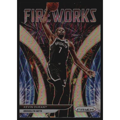 2021-22 Panini Prizm Fireworks Prizms Silver #8 Kevin Durant