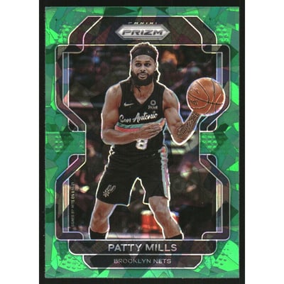 2021-22 Panini Prizm Prizms Green Ice #151 Patty Mills
