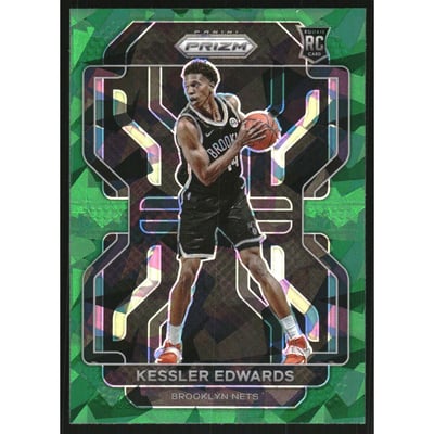2021-22 Panini Prizm Prizms Green Ice #284 Kessler Edwards