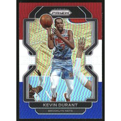 2021-22 Panini Prizm Prizms Red White and Blue #120 Kevin Durant