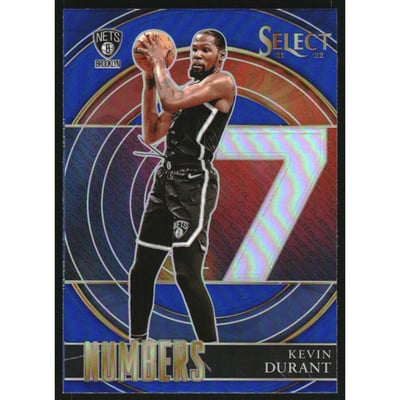 2021-22 Select Numbers Prizms Blue #18 Kevin Durant