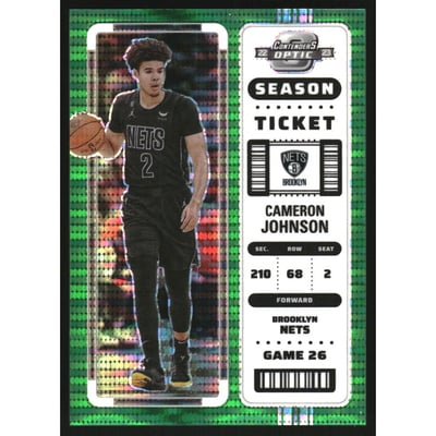 2022-23 Panini Contenders Optic Green Pulsar #16 Cameron Johnson