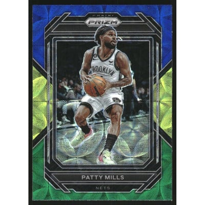 2022-23 Panini Prizm Prizms Choice Blue Yellow and Green #18 Patty Mills