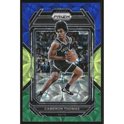 2022-23 Panini Prizm Prizms Choice Blue Yellow and Green #20 Cameron Thomas