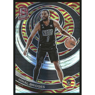 2022-23 Panini Spectra Asia Red and Yellow #3 Mikal Bridges