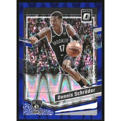 2023-24 Donruss Optic Blue Seismic #106 Dennis Schroder