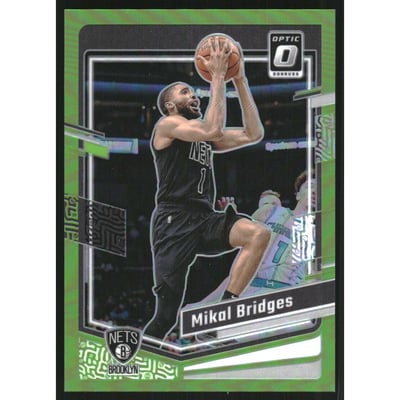 2023-24 Donruss Optic Lime Green #199 Mikal Bridges
