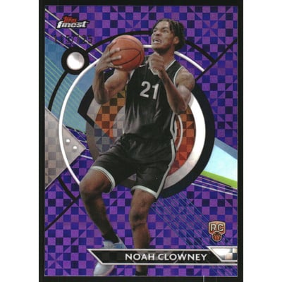 2023-24 Finest Purple Checkerboard Refractors #88 Noah Clowney C