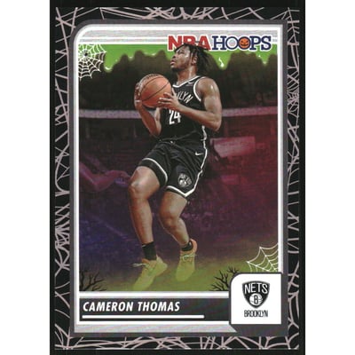 2023-24 Hoops Haunted Hoops Holo Webs #130 Cameron Thomas