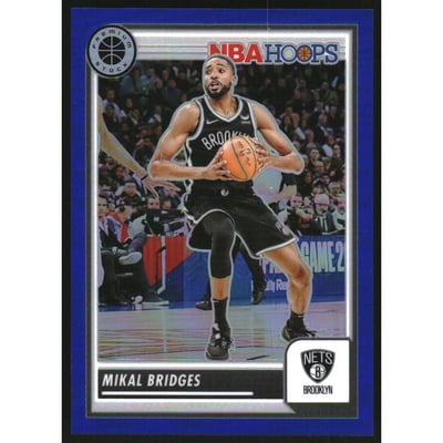 2023-24 Hoops Premium Stock Blue Prizm #180 Mikal Bridges