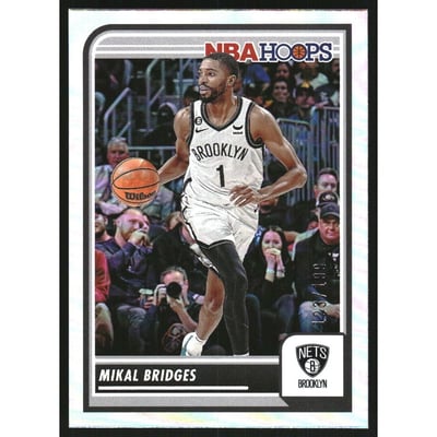 2023-24 Hoops Silver #95 Mikal Bridges