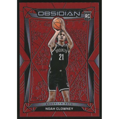 2023-24 Panini Obsidian Electric Etch Red Flood #68 Noah Clowney