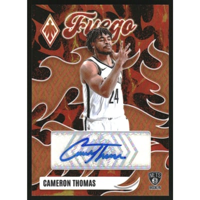 2023-24 Panini Phoenix Fuego Autographs Orange #2 Cameron Thomas