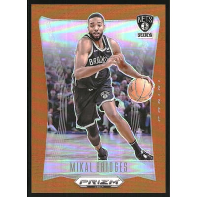 2023-24 Panini Prizm Deca Prizms Orange #75 Mikal Bridges