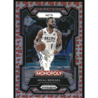 2023-24 Panini Prizm Monopoly Dice #10 Mikal Bridges